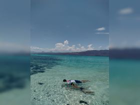 Two individuals snorkel in the crystal-clear waters, enjoying an exciting underwater adventure — a perfect highlight of a tropical getaway.