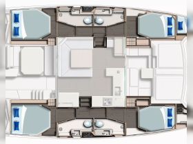 An interior layout of a luxurious boat featuring spacious cabins and modern amenities, ideal for comfortable cruising and overnight stays.
