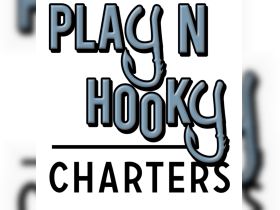 Logo for 'Play N Hooky Charters', representing a charter service for boating adventures.