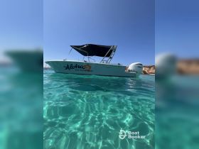 A stunning view of the 'Aloha' boat gliding through crystal-clear waters, perfect for exploring the beautiful coastlines of Malta.