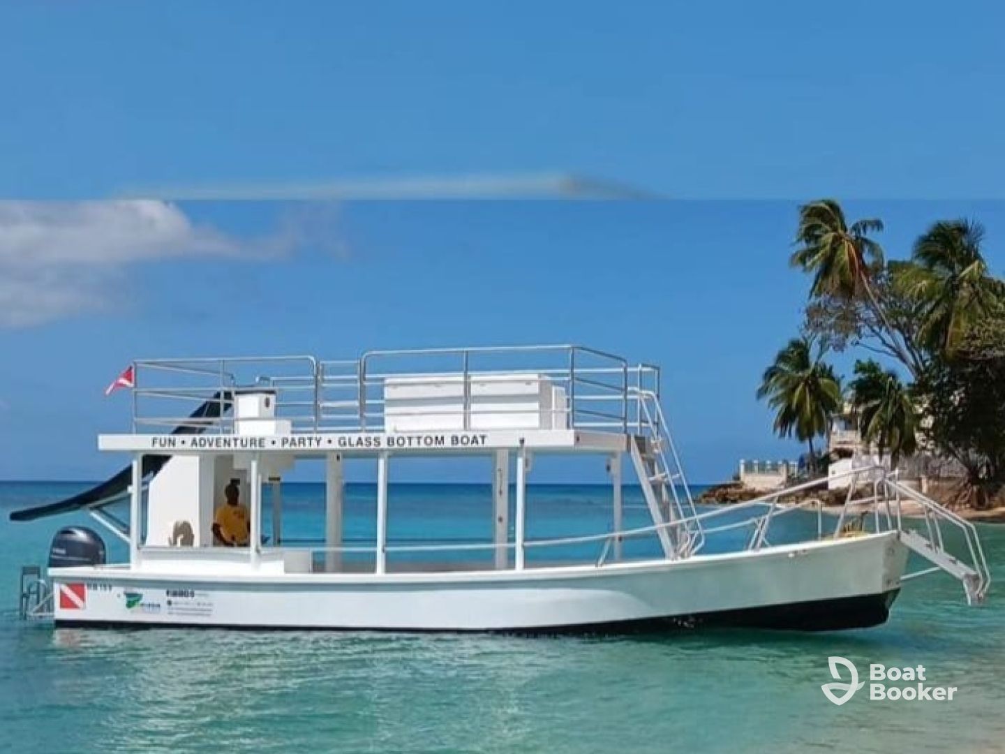 Glass Bottom Boat With Slide & Dive Platform