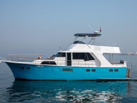 A group enjoys sunbathing on a beautiful yacht, showcasing a perfect day on the water.