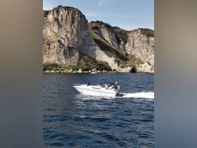 A speedboat navigates the sparkling waters near a stunning coastline, showcasing the thrill of boating adventures.
