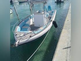 A sleek speedboat docked in clear waters, showcasing its stylish design and comfortable seating — perfect for a day on the water.