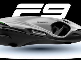A sleek and modern speedboat design showcased against a minimalist background, perfect for high-speed water adventures.