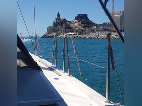 A picturesque view from a sailing boat, showcasing a stunning coastline with a historic castle in the background — perfect for sailing enthusiasts and scenic tours.