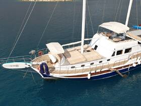 A stunning aerial view of a luxurious yacht docked in serene waters, showcasing its elegant design and spacious deck — perfect for upscale charters and private getaways.