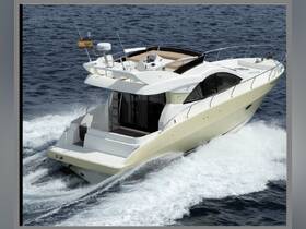 A sleek yacht cruising through open waters, showcasing its elegant design and speed — perfect for luxury outings and adventures on the sea.