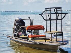A sleek fishing boat docked on calm waters, showcasing its unique design and features, perfect for a day out on the water.