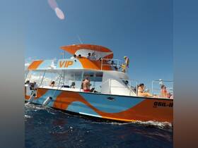 A lively group enjoys a day on a vibrant VIP boat, perfect for parties and social gatherings on the water.
