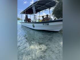 A lively scene featuring a boat with guests enjoying the clear waters, perfect for a day of relaxation and fun on the water.