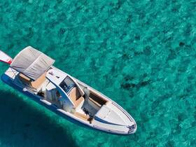 A stunning aerial view of a sleek boat gliding over crystal-clear waters, perfect for exploring tropical destinations.