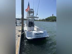 A sleek speedboat named 'High Note' docked in Jupiter, FL, showcasing its fishing gear and American flag — perfect for a day on the water.