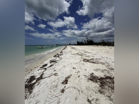Secluded beach on a private island-hopping tour