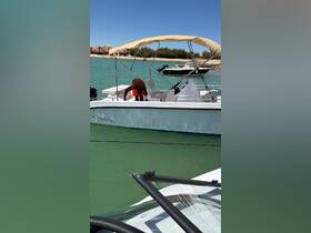A person is seen preparing on a boat, highlighting the active engagement in boating activities. The serene water and surrounding scenery add to the experience.