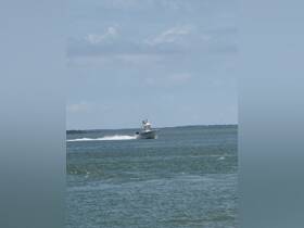 A speedboat glides through the water, showcasing an exciting day on the water with friends or family.