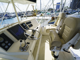 The interior helm of a boat featuring a well-equipped console and comfortable seating, ideal for navigating the waters with ease.