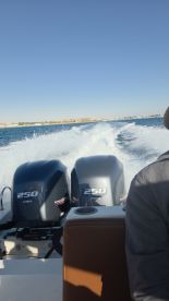 Great and entertaining captain, immaculate boat, clean and comfortable, powerful motors.