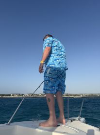 very nice guy the turtles weren\u2019t showing up. The water was a little rough so he turned it into a little bit of a fishing trip and it worked out great. We caught a parrot fish took a picture with my grandson. I couldn\u2019t be more happier.