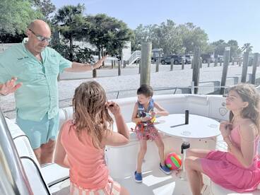 We\u2019re on a boat! A perfect day on the water 