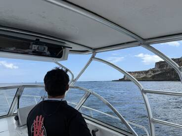 Lovely boat & captain 