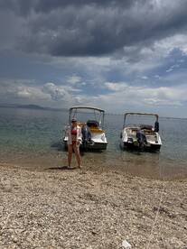 THE best day! Took us to the best bays. Mario, our captain was so great. He allowed us to play the music through his speakers. The fresh fish cooked on the beach bbq with olives and vegetables was fabtastic.  