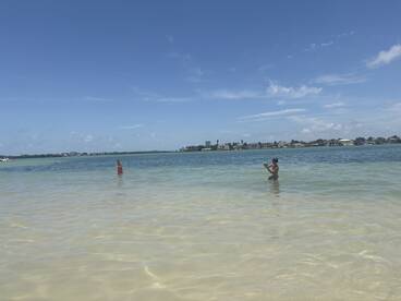 Relaxing day on the sandbar 